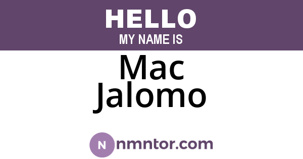 Mac Jalomo