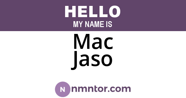 Mac Jaso