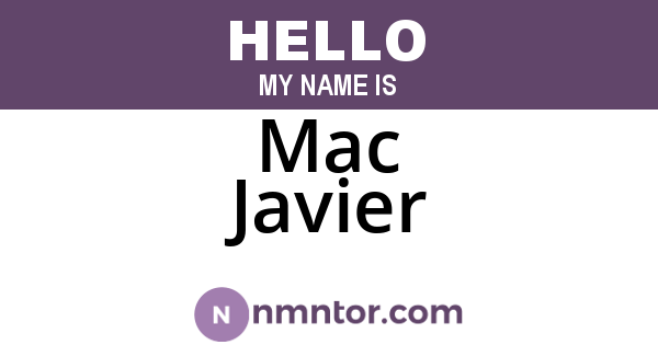 Mac Javier