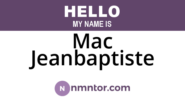 Mac Jeanbaptiste