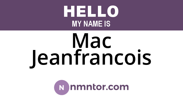 Mac Jeanfrancois