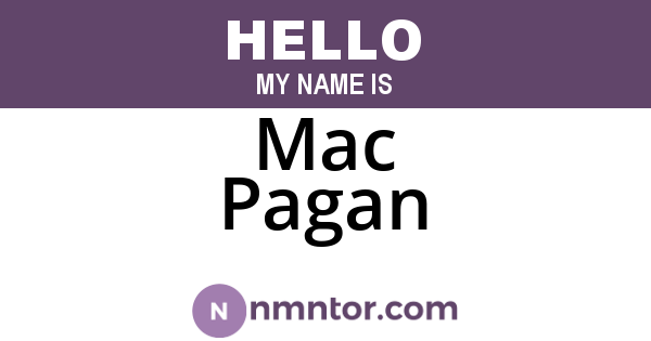 Mac Pagan