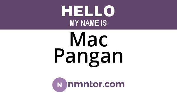 Mac Pangan