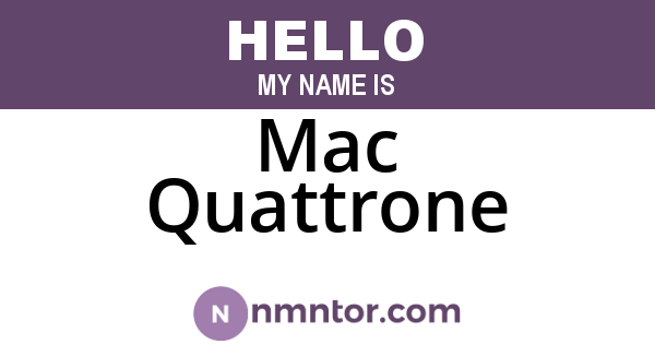 Mac Quattrone