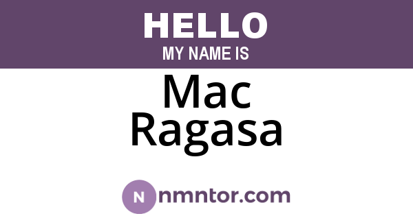 Mac Ragasa