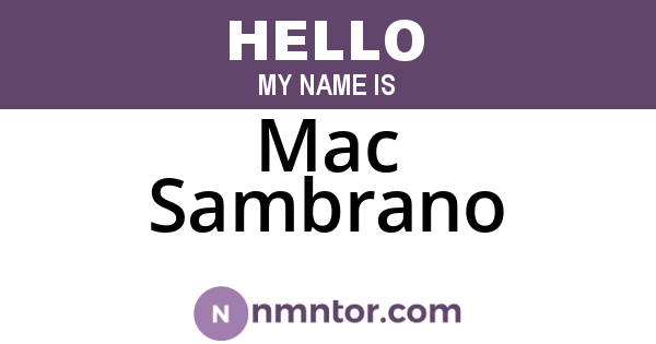 Mac Sambrano