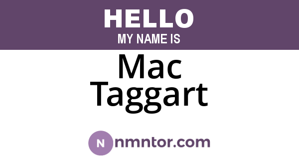 Mac Taggart