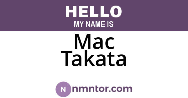 Mac Takata