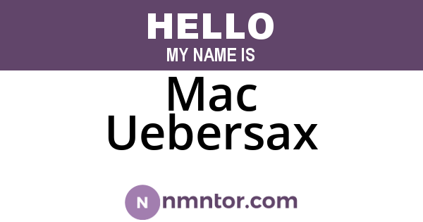 Mac Uebersax