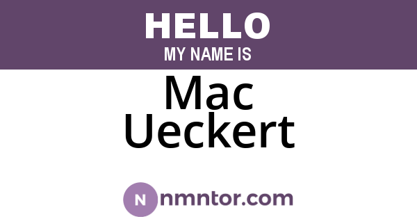Mac Ueckert