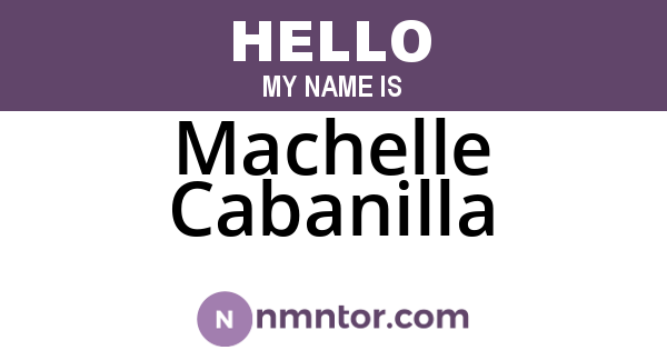 Machelle Cabanilla
