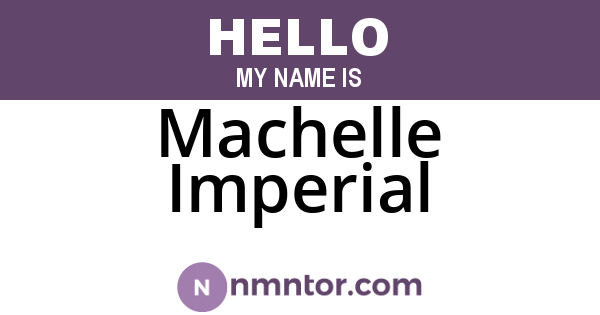 Machelle Imperial