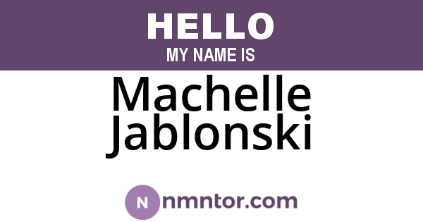 Machelle Jablonski