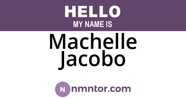 Machelle Jacobo