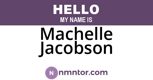 Machelle Jacobson