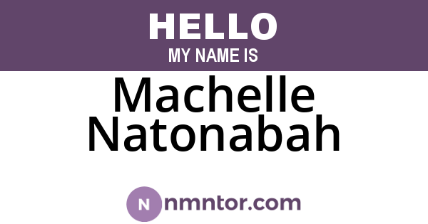 Machelle Natonabah