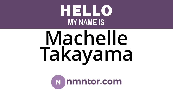 Machelle Takayama