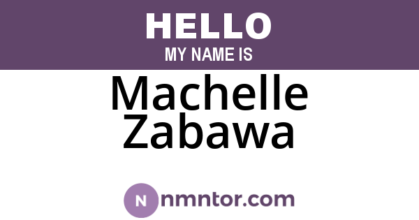 Machelle Zabawa
