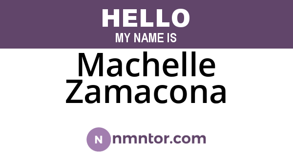 Machelle Zamacona