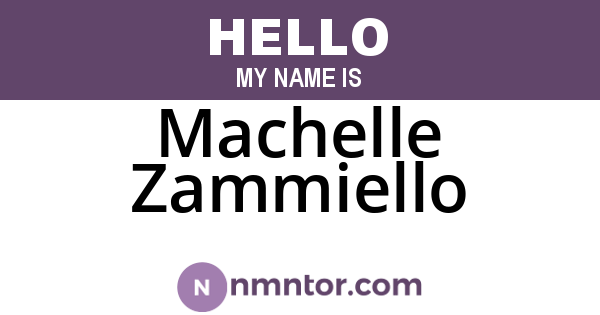 Machelle Zammiello