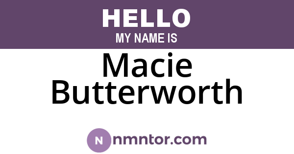 Macie Butterworth