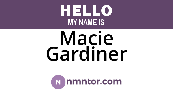 Macie Gardiner