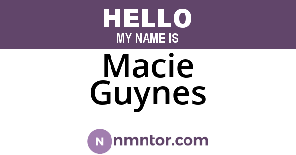 Macie Guynes