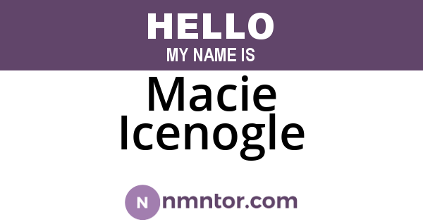 Macie Icenogle