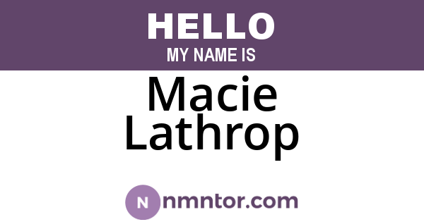 Macie Lathrop