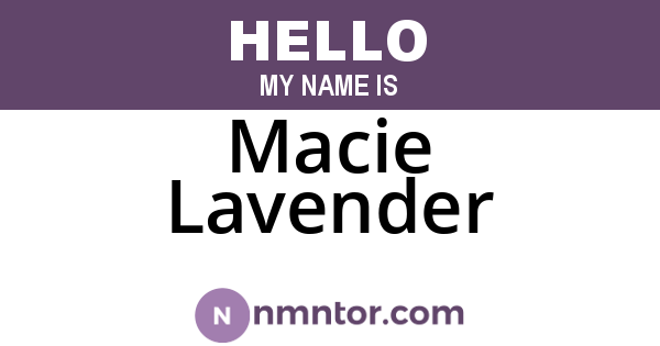 Macie Lavender