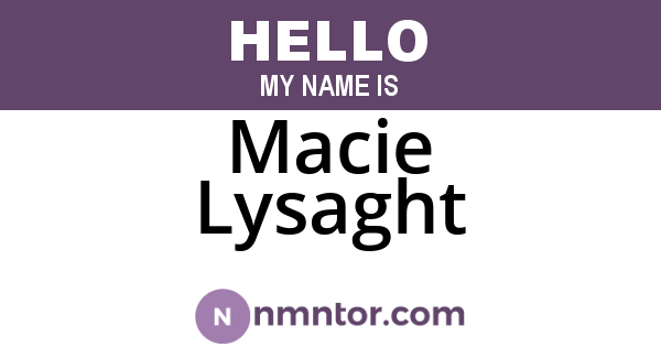 Macie Lysaght