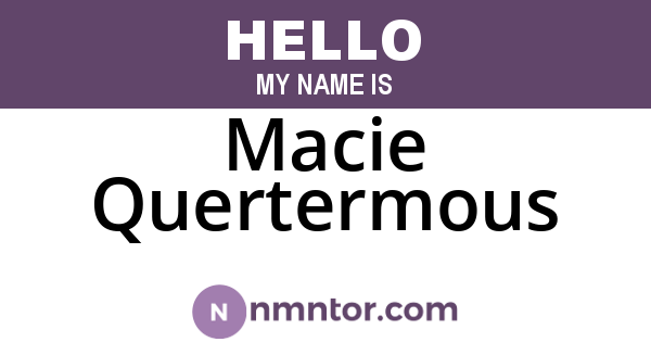 Macie Quertermous