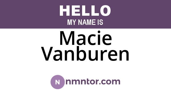 Macie Vanburen