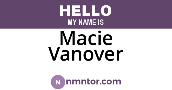 Macie Vanover