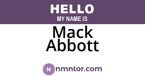 Mack Abbott