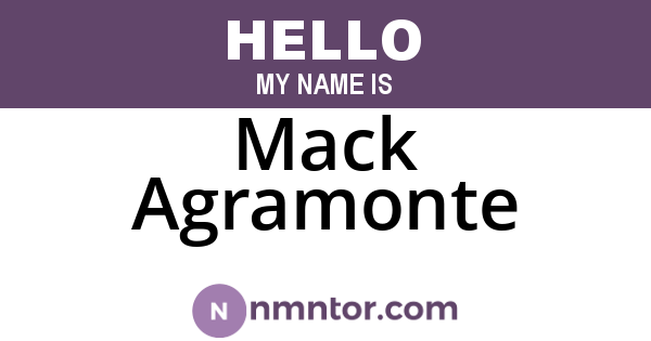 Mack Agramonte