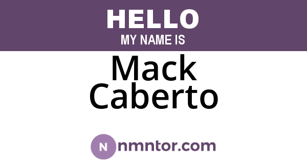 Mack Caberto
