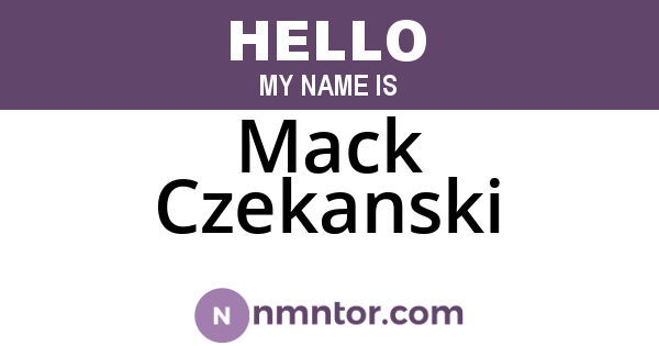 Mack Czekanski