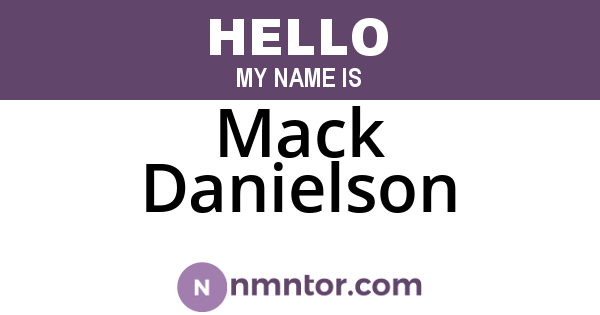 Mack Danielson