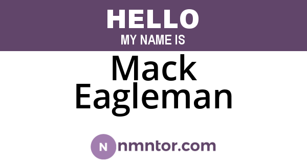 Mack Eagleman