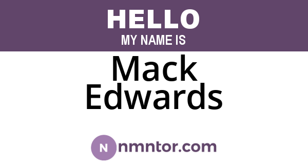 Mack Edwards