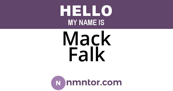 Mack Falk