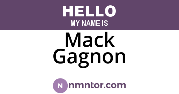 Mack Gagnon