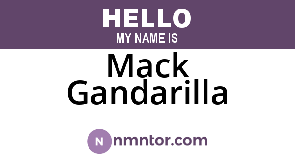 Mack Gandarilla