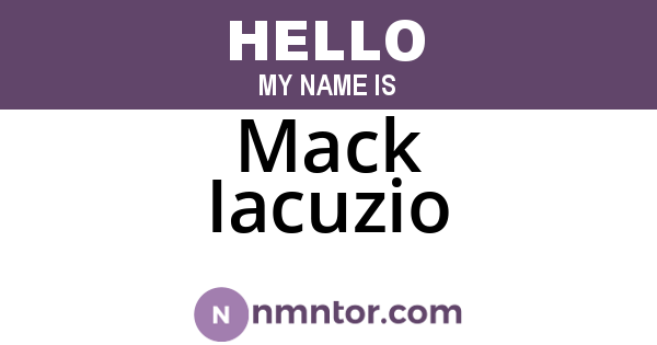 Mack Iacuzio