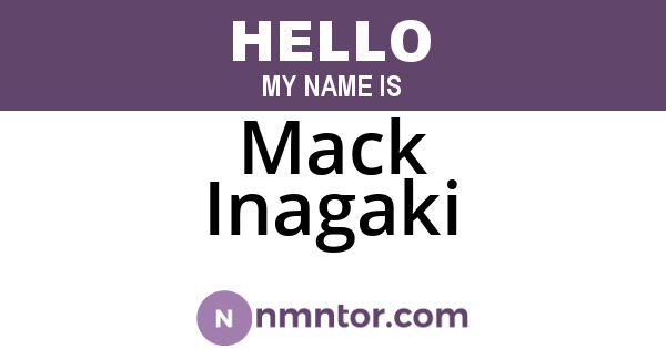 Mack Inagaki