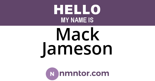 Mack Jameson