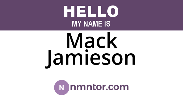 Mack Jamieson