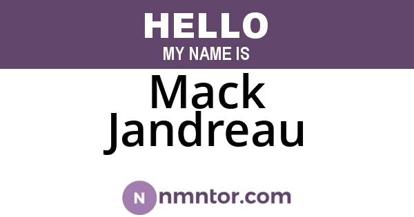 Mack Jandreau
