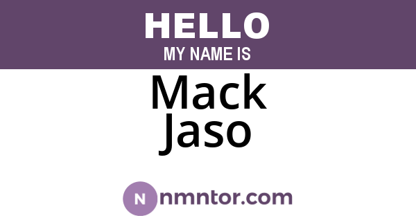 Mack Jaso
